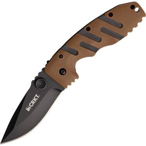 Columbia River Knife & Tool Ryan Seven Black 420 Stainless Steel Blade w/ Tan Handle